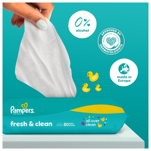 Pampers Fresh Clean Baby Wipes thumbnail 4