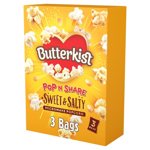 Butterkist Sweet & Salted Microwave Popcorn 3x60g