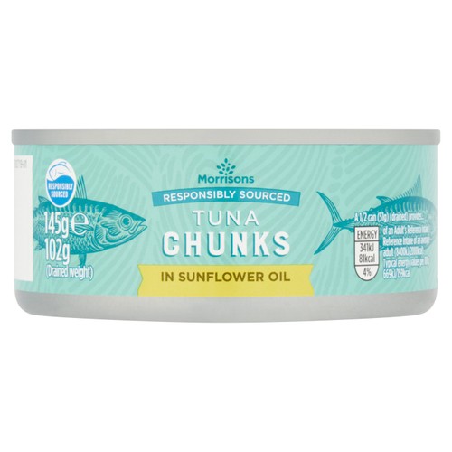 Morrisons Tuna Chunks In Sunflower Oil 145g