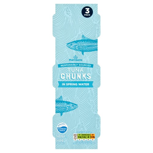 Morrisons Tuna Chunks in Spring Water 3 x 80g