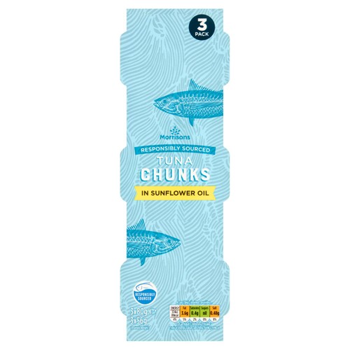 Morrisons Tuna Chunks in Sunflower Oil 3x80g