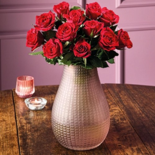Morrisons Dozen Red Roses Flower Bouquet thumbnail 2