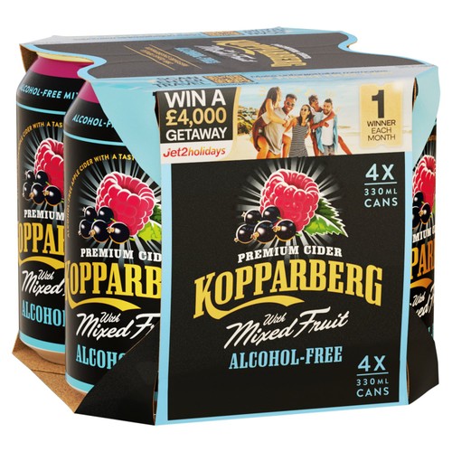 Kopparberg Alcohol Free With Mixed Fruit Cider Cans 