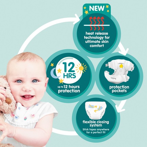 Nutmeg Ultra Dry Nappies Size 6+ x 46 Pack thumbnail 4