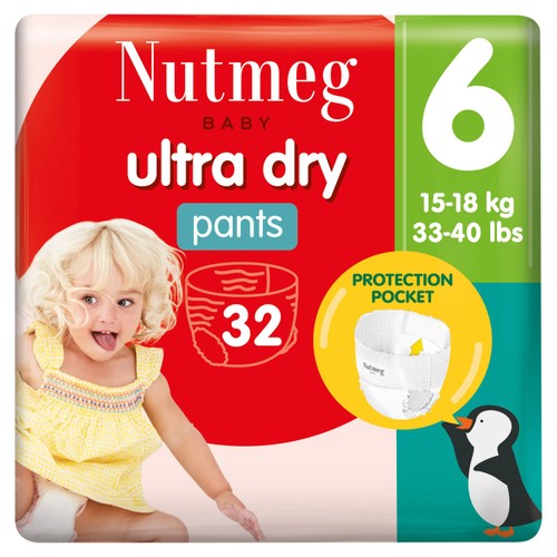 Nutmeg Ultra Dry Pants Size 6 x 32 Pack