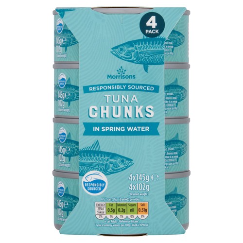 Morrisons Tuna Chunks In Spring Water 4x145g