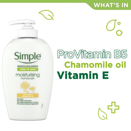 Simple Moisturising Hand Wash With Chamomile Oil  250ml thumbnail 3