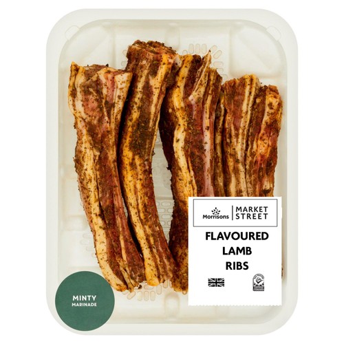 Morrisons British Minty Flavoured Lamb Ribs 500g