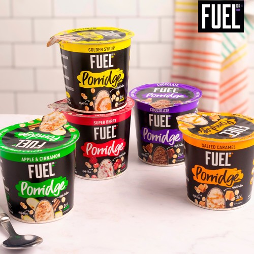 FUEL10K High Protein Salted Caramel Porridge Oat Cereal Pot 70g thumbnail 4