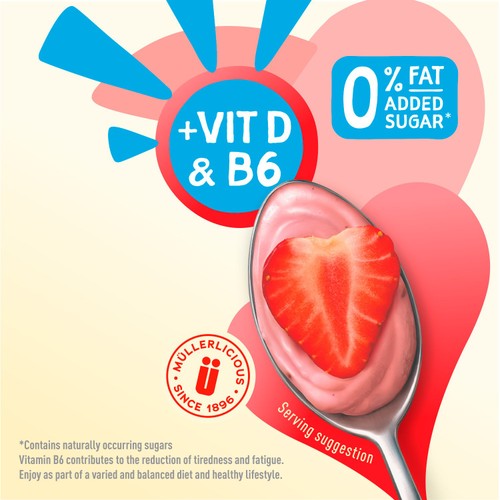 Muller Light Strawberry Fat Free Yogurt 160g thumbnail 2