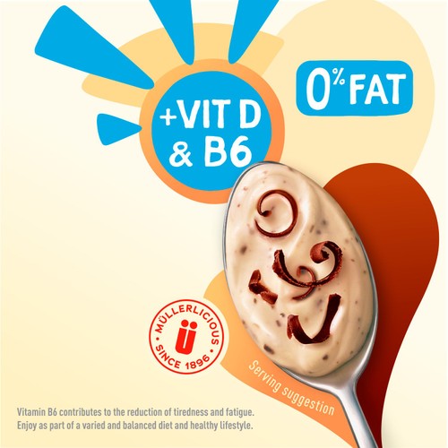 Muller Light Vanilla with Dark Chocolate Sprinkles Fat Free Yogurt 160g thumbnail 2