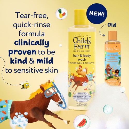 Childs Farm Hair & Body Wash Watermelon & Pineapple 250ml thumbnail 5