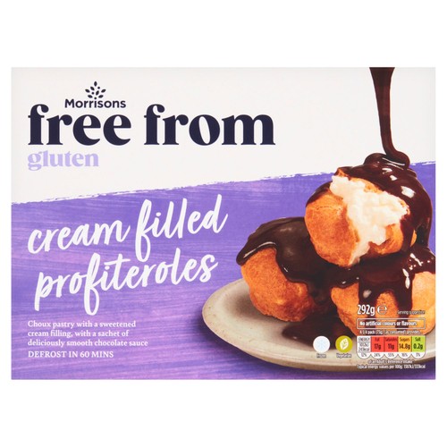 Morrisons 16 Gluten Free Profiteroles With Chocolate Sauce