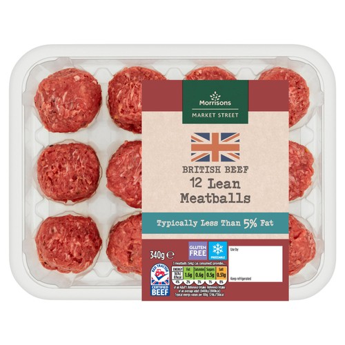 Morrisons 12 Beef Meatballs 5% Fat thumbnail 2