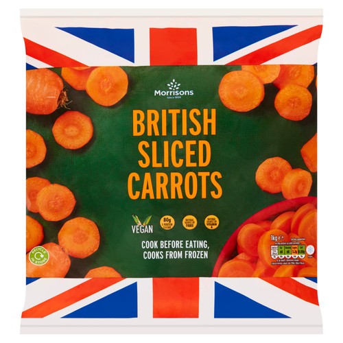 Morrisons British Sliced Carrots 1Kg
