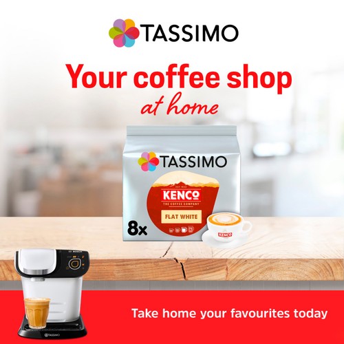 Tassimo Kenco Flat White Coffee Pods x8 thumbnail 5