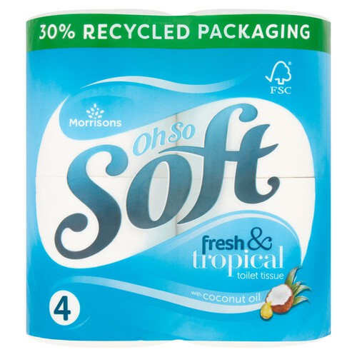 Morrisons Fresh & Tropical with Coconut Oil Toilet Tissue