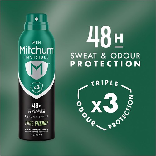 Mitchum Invisible Men Pure Energy Antiperspirant & Deodorant  thumbnail 4