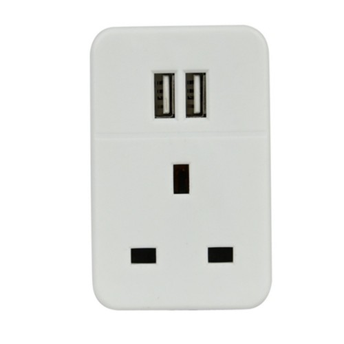 Morrisons Travel Adaptor With Us Pin & Usb Connector