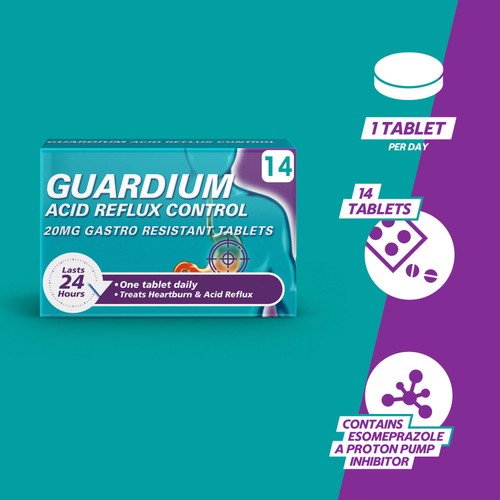 Guardium Acid Reflux Control Gastro Resistant Tablets thumbnail 3