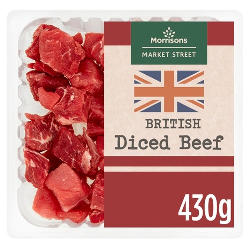 Morrisons British Diced Beef 430g