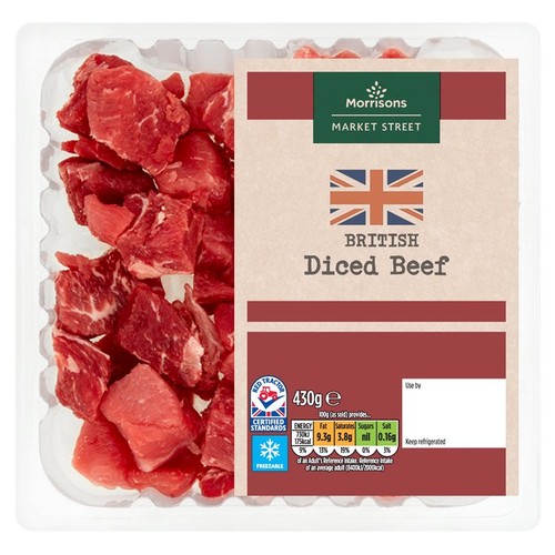 Morrisons British Diced Beef 430g thumbnail 2