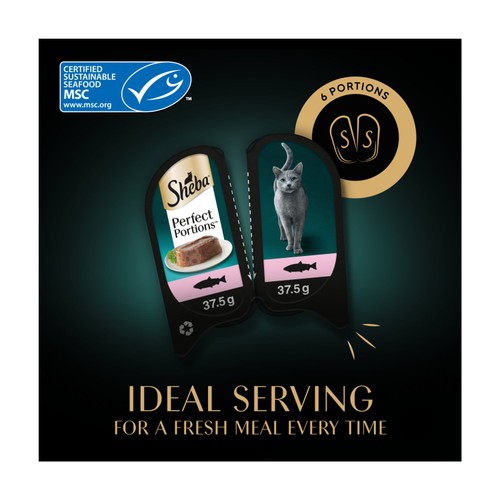 Sheba Perfect Portions Adult Wet Cat Food Trays Salmon in Pate thumbnail 5
