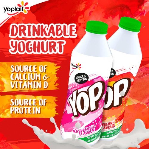 Yop Raspberry Yoghurt Drink  thumbnail 2