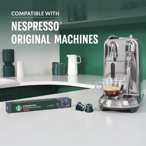 Starbucks by Nespresso Decaf Dark Espresso Roast Coffee Pods x 10 thumbnail 4