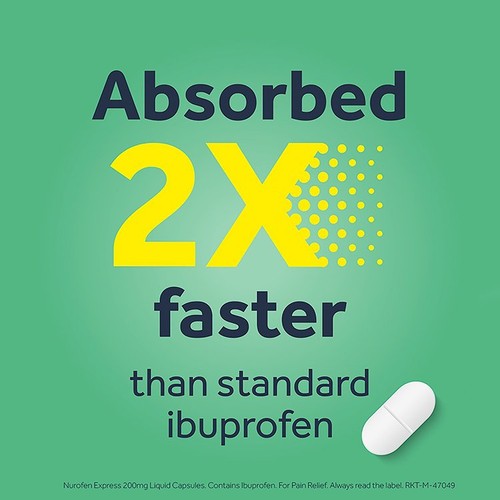 Nurofen Express Pain Relief 200mg Liquid Capsules Ibuprofen thumbnail 3