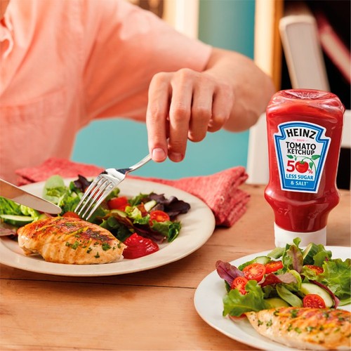 Heinz Tomato Ketchup 50% Less Sugar & Salt  thumbnail 3