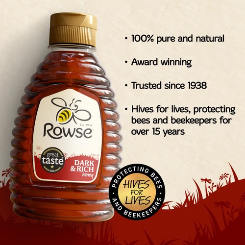 Rowse Dark & Rich Honey  thumbnail 3