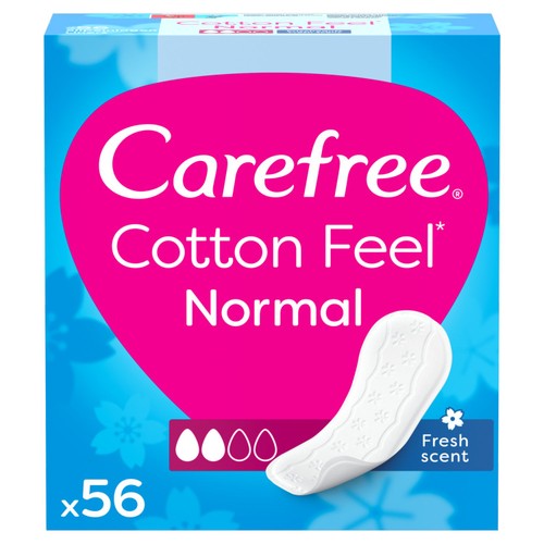 Carefree Cotton Fresh Scent Pantyliners 56 Pack