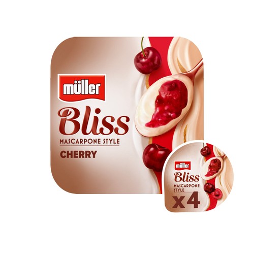 Muller Bliss Creamy Mascarpone Cherry Yogurt