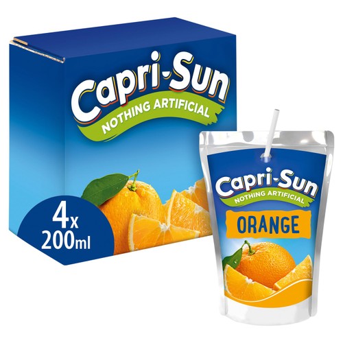 Capri-Sun Orange 4 x 200ml Kids' Juice Drink