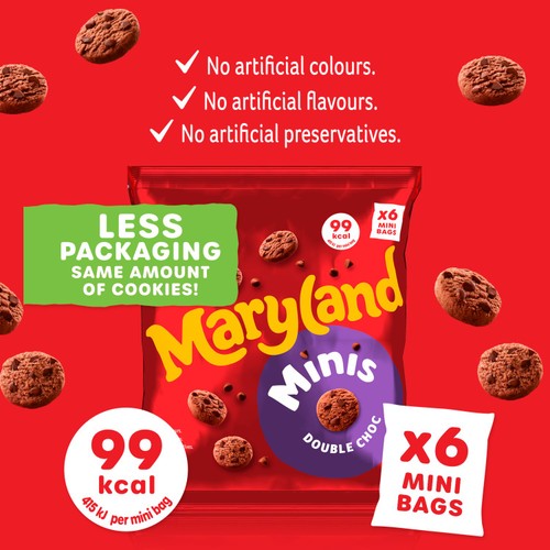 Maryland Cookies Minis Double Chocolate 6 Multipacks thumbnail 3