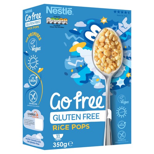 Nestle Go Free Gluten Free Rice Pops Cereal 350g