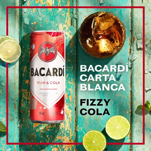 Bacardi Rum and Cola Premix Rum Cocktail thumbnail 2