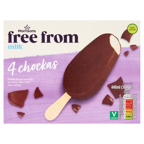 Morrisons Free From Dark Chocolate Ice Cream Sticks