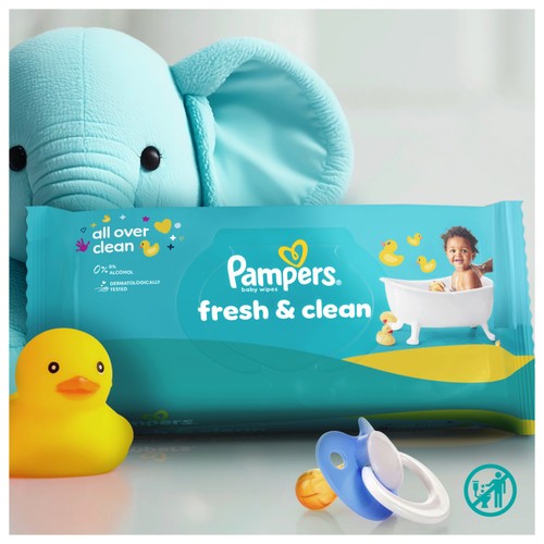 Pampers Fresh Clean Baby Wipes thumbnail 3