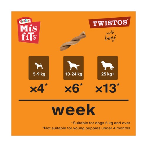 Misfits Twistos Dog Treats with Beef thumbnail 5