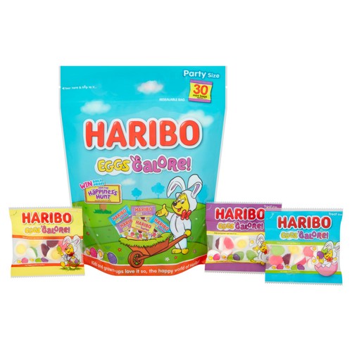 Haribo Eggs Galore 30 Mini Bags Jelly & Foam Easter Sweets Multipack 480g thumbnail 2