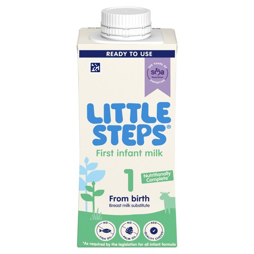 LITTLE STEPS First Infant Baby Milk From Birth Ready-To-Use Milk 200ml