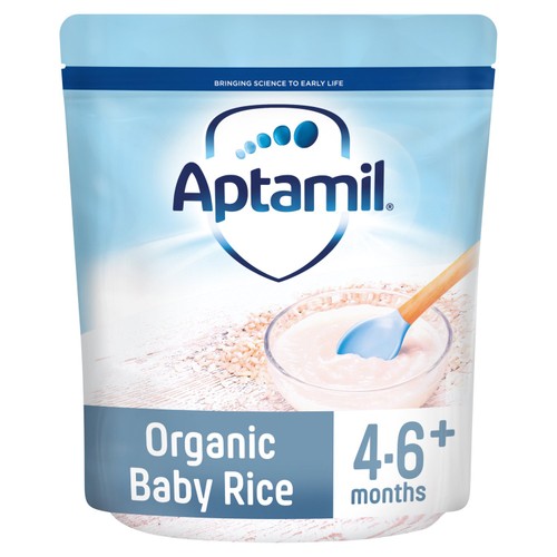 Aptamil Organic Baby Rice Cereal 4-6+ Months   100g