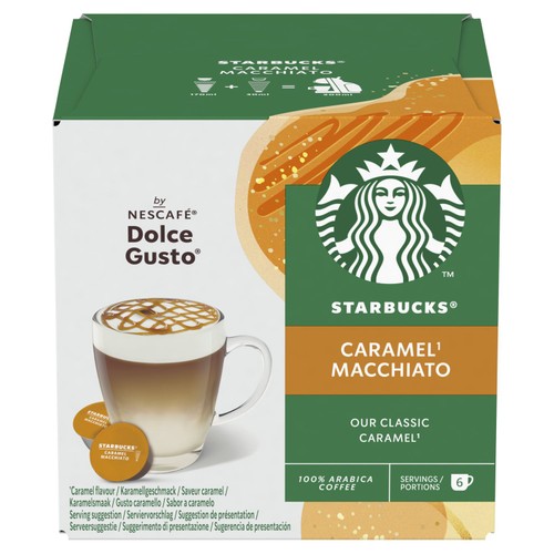 Starbucks Caramel Macchiato by Nescafe Dolce Gusto Coffee Pods x 12 thumbnail 2