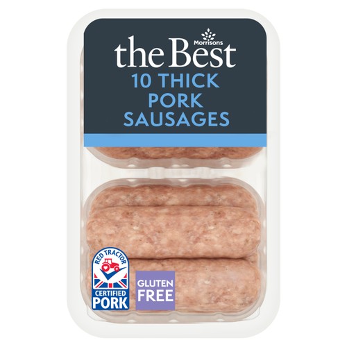 Morrisons The Best 10 Thick Pork Sausages 600g