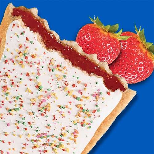 Kellogg's Pop Tarts Strawberry Sensation Pastry Snacks 8 x 48g thumbnail 2