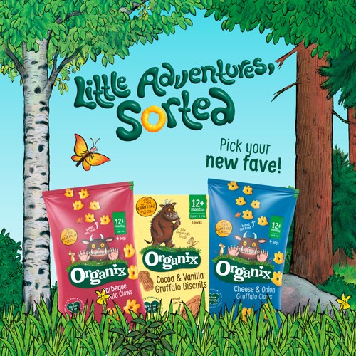 Organix Cocoa & Vanilla Gruffalo Biscuits 12+ Months thumbnail 4