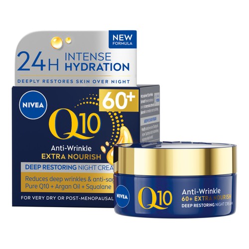 NIVEA Q10 Anti-Wrinkle Night Cream for 60+ Mature Skin thumbnail 2