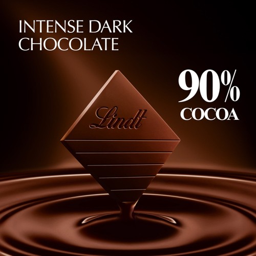 Lindt Excellence Intense Dark 90% Cocoa Chocolate Bar 100g thumbnail 3